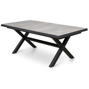 Memphis Extendable Ceramic Top Outdoor Dining Table - Grey by Interior Secrets - AfterPay Available