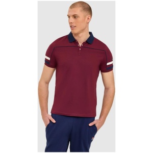 Men's Grandslam Polo - WINDSOR WINE/FILA NAVY - WINDSOR WINE/FILA NAVY