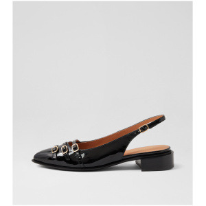 Midas Eshino Mi Black Patent Leather Black Shoes Womens Shoes Casual Flat Shoes