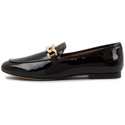 Mollini Goose Mo Black Patent Leather Black Shoes Womens Shoes Casual Flat Shoes