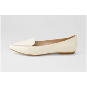Mollini Gyro Cream Leather Cream Shoes Womens Shoes Casual Flat Shoes