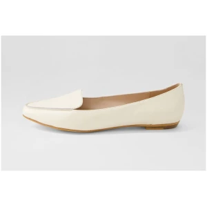 Mollini Gyro Cream Leather Cream Shoes Womens Shoes Casual Flat Shoes