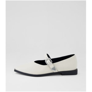 Mollini Lussie Mo Cream Leather Cream Shoes Womens Shoes Casual Flat Shoes