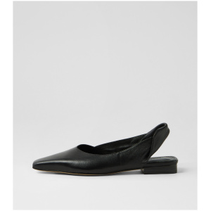 Mollini Odete Mo Black Leather Black Shoes Womens Shoes Casual Flat Shoes