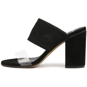 Mollini Oglove Clear Black Vinylite Knit Clear Black Sandals Womens Shoes Dress Heeled Sandals