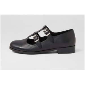 Mollini Quiz Mo Black Black Heel Leather Black Black Heel Shoes Womens Shoes Casual Flat Shoes