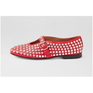 Mollini Ultima Mo Red Leather Red Shoes Womens Shoes Casual Flat Shoes