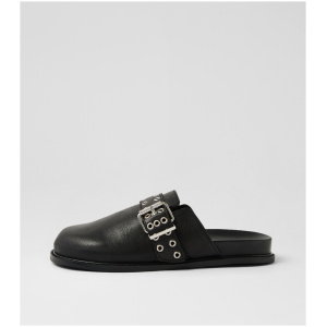 Mollini Verity Mo Black Leather Black Shoes Womens Shoes Casual Flat Shoes