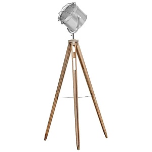 Nautical Tripod Floor Lamp Search Light Modern Chrome Head with Mesh