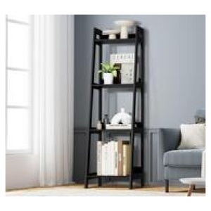 Nilo 4 Shelf Bookshelf Black