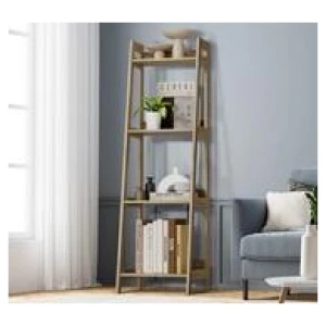 Nilo 4 Shelf Bookshelf Neutral