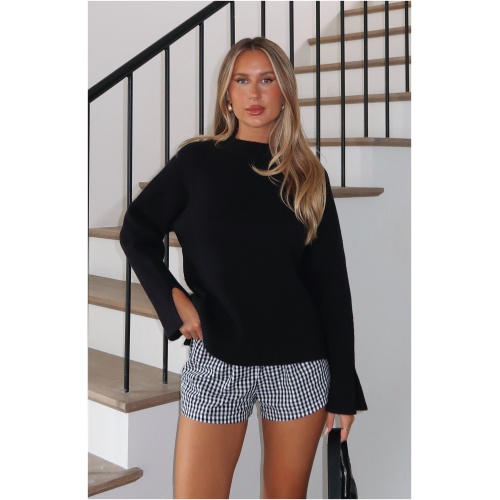 Not Like Us Knit Sweater Black