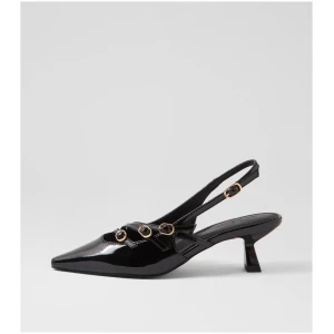Nude Kiara Nu Black Patent Leather Black Shoes Womens Shoes Casual Heeled Shoes