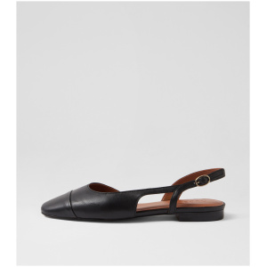 Nude Tillie Nu Black Leather Black Shoes Womens Shoes Casual Flat Shoes