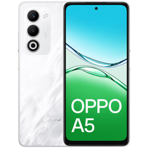 OPPO A5 4G (Dual Sim, 128GB/6GB, Launch Offer: Enco Buds3) - Mist White