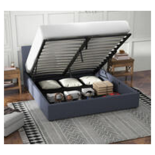 Ottine Gas Lift Queen Bed With Headboard Grey