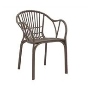 Ponta Outdoor Dining Chair Brown 1 Seater