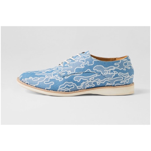 Rollie Derby Print X Denim Days Leather Denim Days Shoes Womens Shoes Casual Flat Shoes