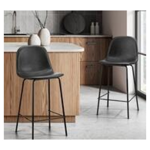 Set Of 2 Forrest Bar Stools Black