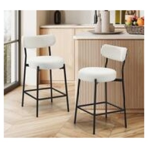 Set Of 2 Ganaden Bar Stools White