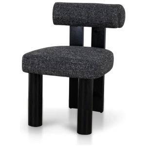 Set of 2 - Remy Black Dining Chair - Field Charcoal by Interior Secrets - AfterPay Available