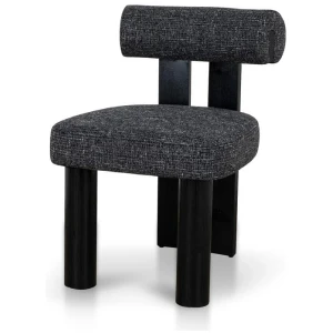 Set of 2 - Remy Black Dining Chair - Field Charcoal by Interior Secrets - AfterPay Available