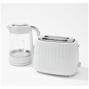 Smith + Nobel 1.7L Glass Kettle & 2 Slice Toaster Pack HBP229-728