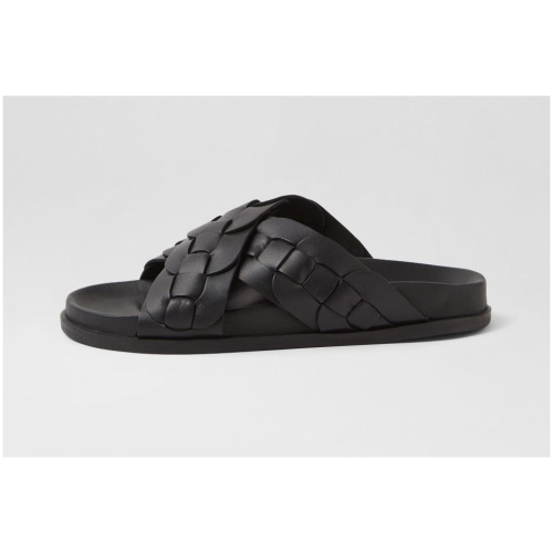 Sol Sana Santigold Ss Black Leather Black Sandals Womens Shoes Casual Sandals Flat Sandals