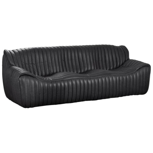 Stenson 3 Seat Sofa Leather, Santosa Black