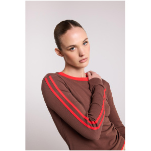 Stylerunner MK x SR Perry Crew Neck Long Sleeve Tee Hazelnut