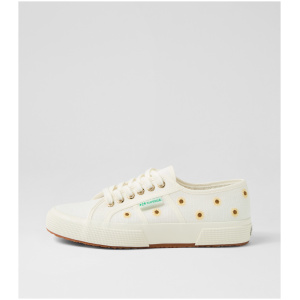 Superga 2750 Sunflower S9 Sunflower White Avorio Canvas Sunflower White Avorio Sneakers Womens Shoes Casual Casual Sneakers
