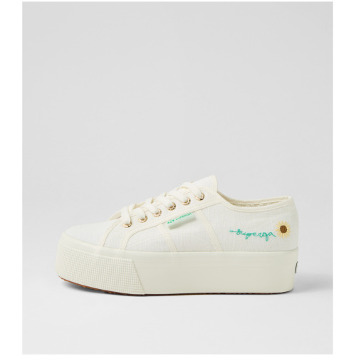 Superga 2790 Platform Sunflower S9 Sunflower White Avorio Canvas Sunflower White Avorio Sneakers Womens Shoes Casual Casual Sneakers