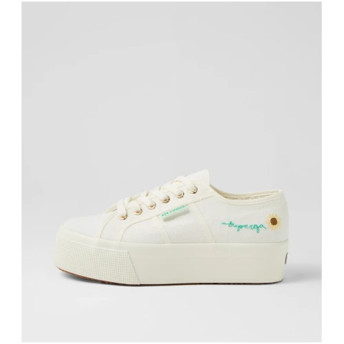 Superga 2790 Platform Sunflower S9 Sunflower White Avorio Canvas Sunflower White Avorio Sneakers Womens Shoes Casual Casual Sneakers