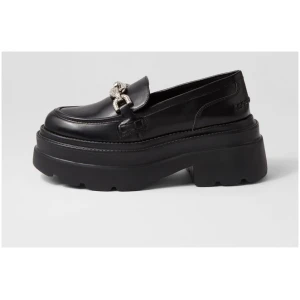 Therapy Rebel Th Black Smooth Black Shoes Womens Shoes Casual Heeled Shoes