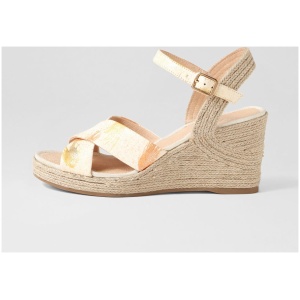 Top End Ghosta To Orange & Yellow Splash Leather Orange & Yellow Splash Sandals Womens Shoes Casual Heeled Sandals