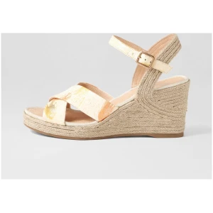 Top End Ghosta To Orange & Yellow Splash Leather Orange & Yellow Splash Sandals Womens Shoes Casual Heeled Sandals