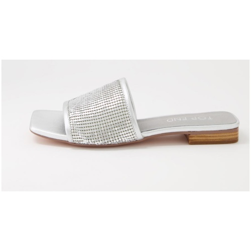 Top End Koyner To Silver Metal Leather Silver Sandals Womens Shoes Casual Sandals Flat Sandals