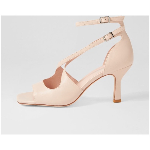 Top End Lanyey To Nude Leather Nude Sandals Womens Shoes Heeled Sandals