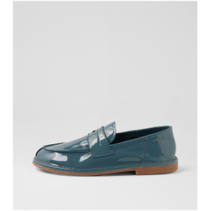 Top End Losette To Dk Denim Patent Leather Dk Denim Shoes Womens Shoes Casual Flat Shoes