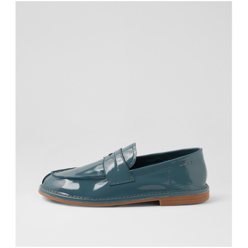 Top End Losette To Dk Denim Patent Leather Dk Denim Shoes Womens Shoes Casual Flat Shoes