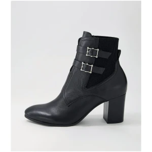 Top End Utoast To Black Black Heel Leather Elastic Black Black Heel Boots Womens Shoes Casual Ankle Boots
