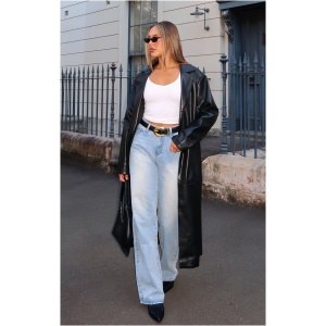 Two Timer PU Coat Black