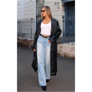 Two Timer PU Coat Black