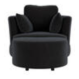 Valentini Armchair With Ottoman Black