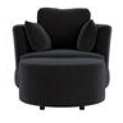Valentini Armchair With Ottoman Black