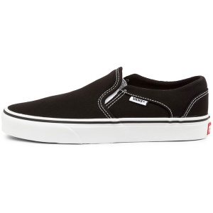 Vans Asher W Vn Black White Canvas Black White Sneakers Womens Shoes Casual Casual Sneakers