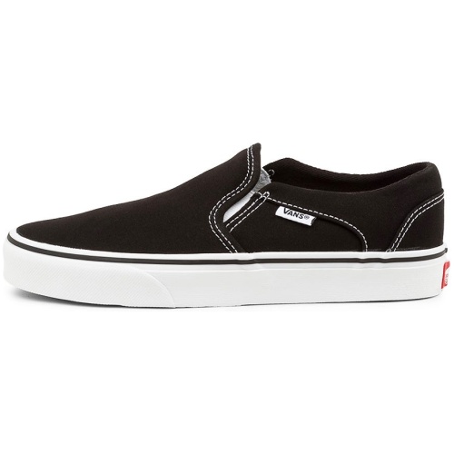 Vans Asher W Vn Black White Canvas Black White Sneakers Womens Shoes Casual Casual Sneakers