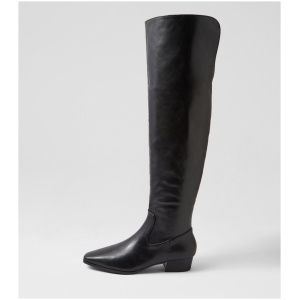 Verali Camden Ve Black Smooth Black Boots Womens Shoes Dress Casual Long Boots
