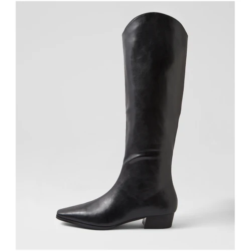 Verali Canterbury Ve Black Smooth Black Boots Womens Shoes Dress Casual Long Boots