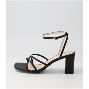 Verali Nakita Ve Black Smooth Black Sandals Womens Shoes Dress Heeled Sandals
